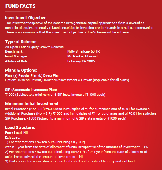 8. The mutual fund fact-sheet