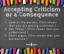 3. Accepting Criticism