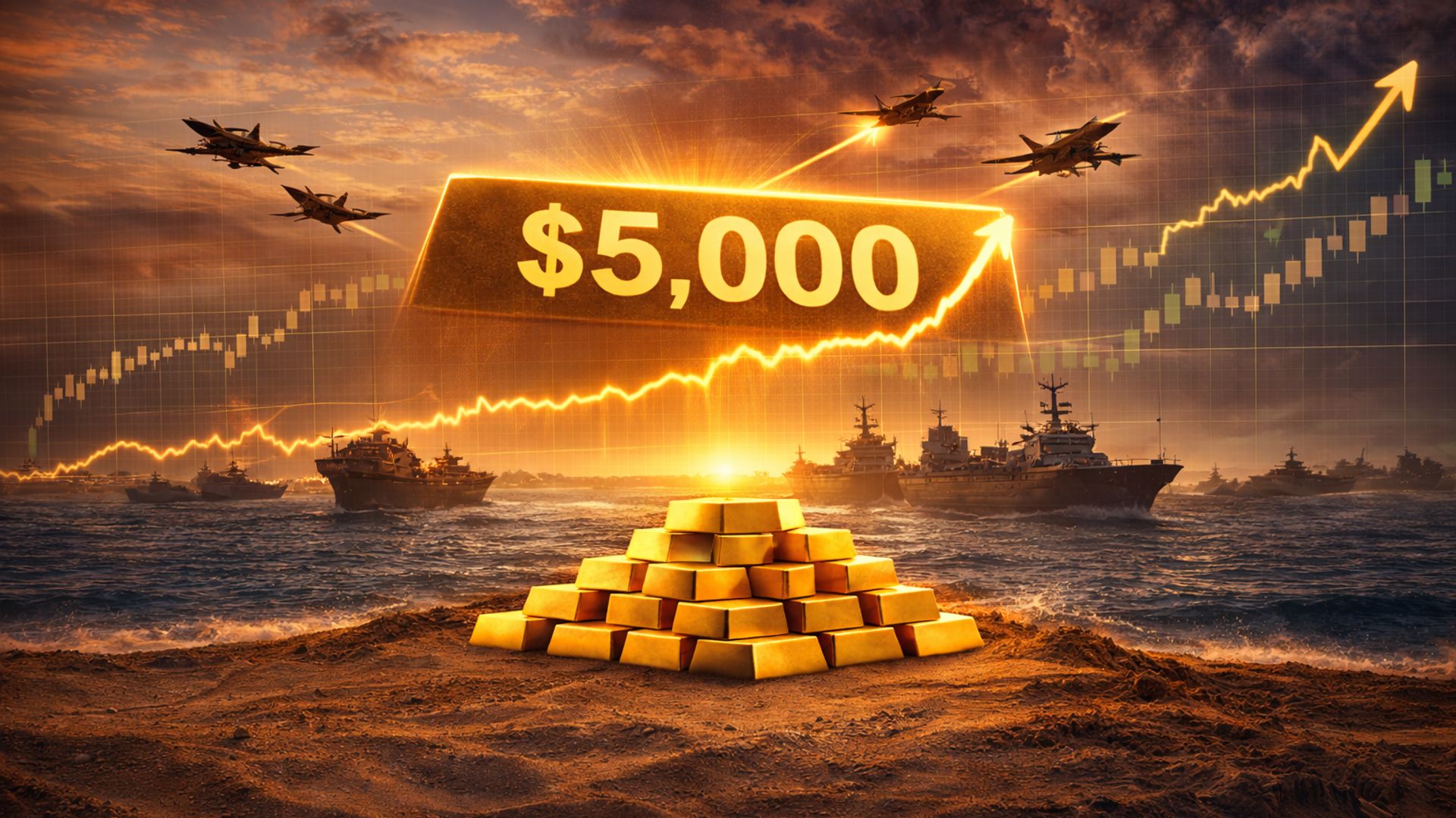 Gold Holds Firm Near $5,000 as Fed Split and Middle East Risk Lift Safe-Haven Demand